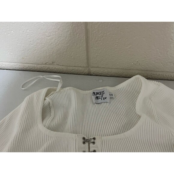 Princess Polly Blouse Top  White Size S/M - Picture 2 of 4